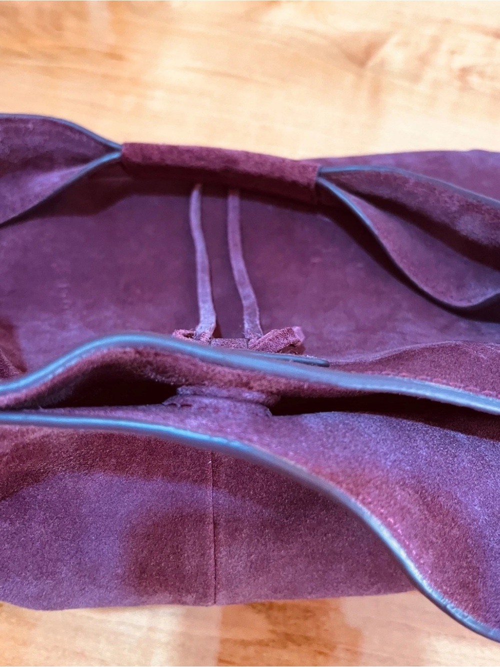 Lucky Brand Clem Suede Mini Hobo Bag Burgundy - Picture 8 of 11